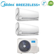 Condizionatore Climatizzatore Midea Dual Split Inverter Breezeless+ R32 Wi-Fi 9000+12000 Con M2OH-14HFN8-Q