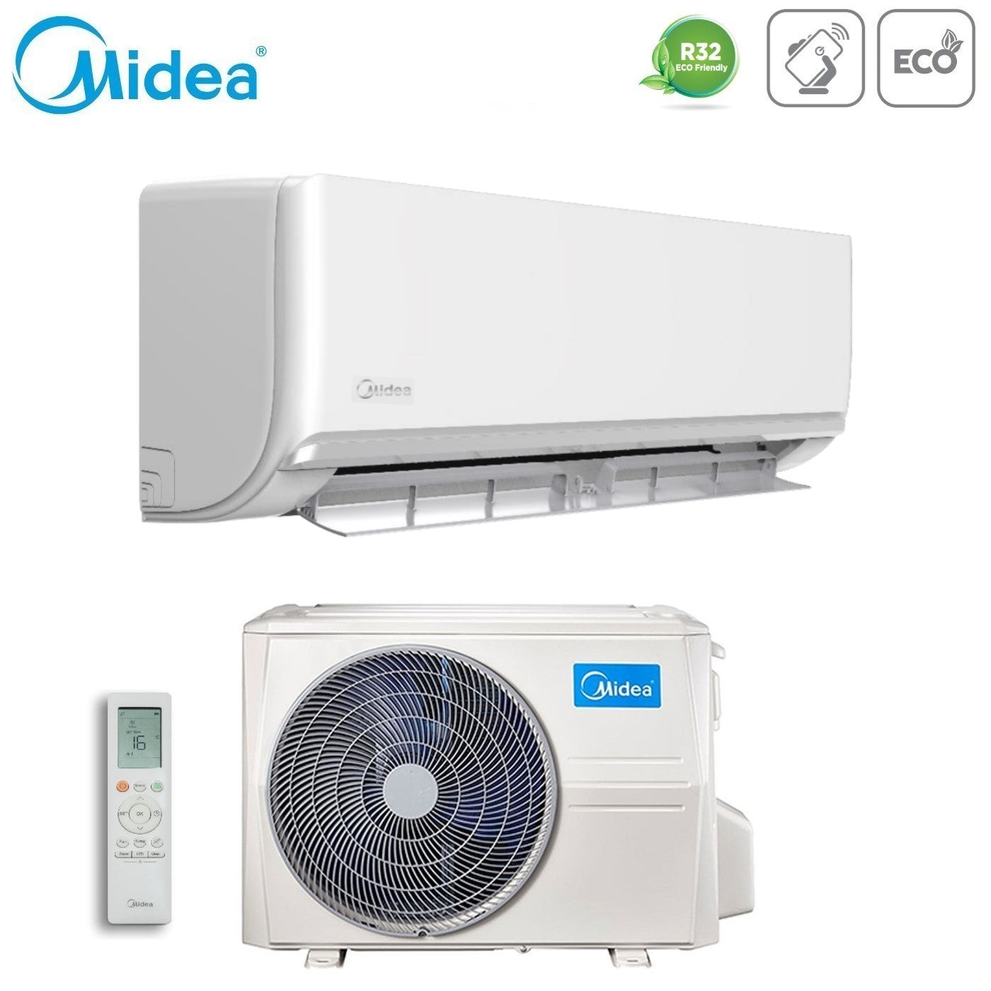 Condizionatore Climatizzatore Midea Inverter Serie Exclusive R-32 9000 BTU MSAGWAU-09HRDN8 Wi-Fi Optional