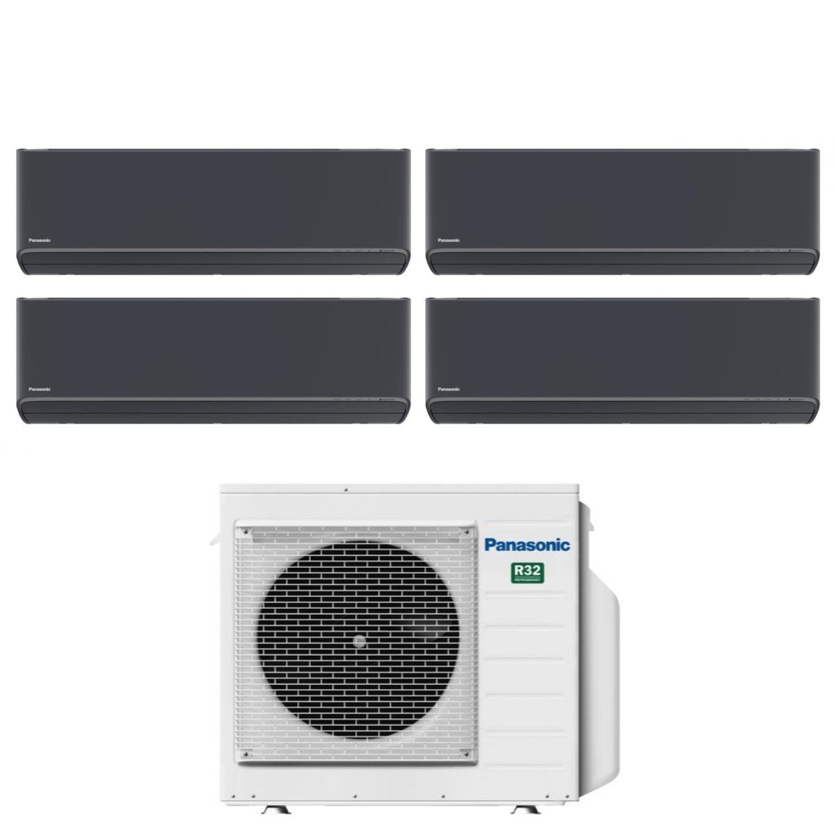 Condizionatore Climatizzatore Panasonic Quadri Split Inverter Etherea Grigio Grafite R-32 9000+9000+9000+15000 con CU-4Z68TBE Wi-Fi Integrato