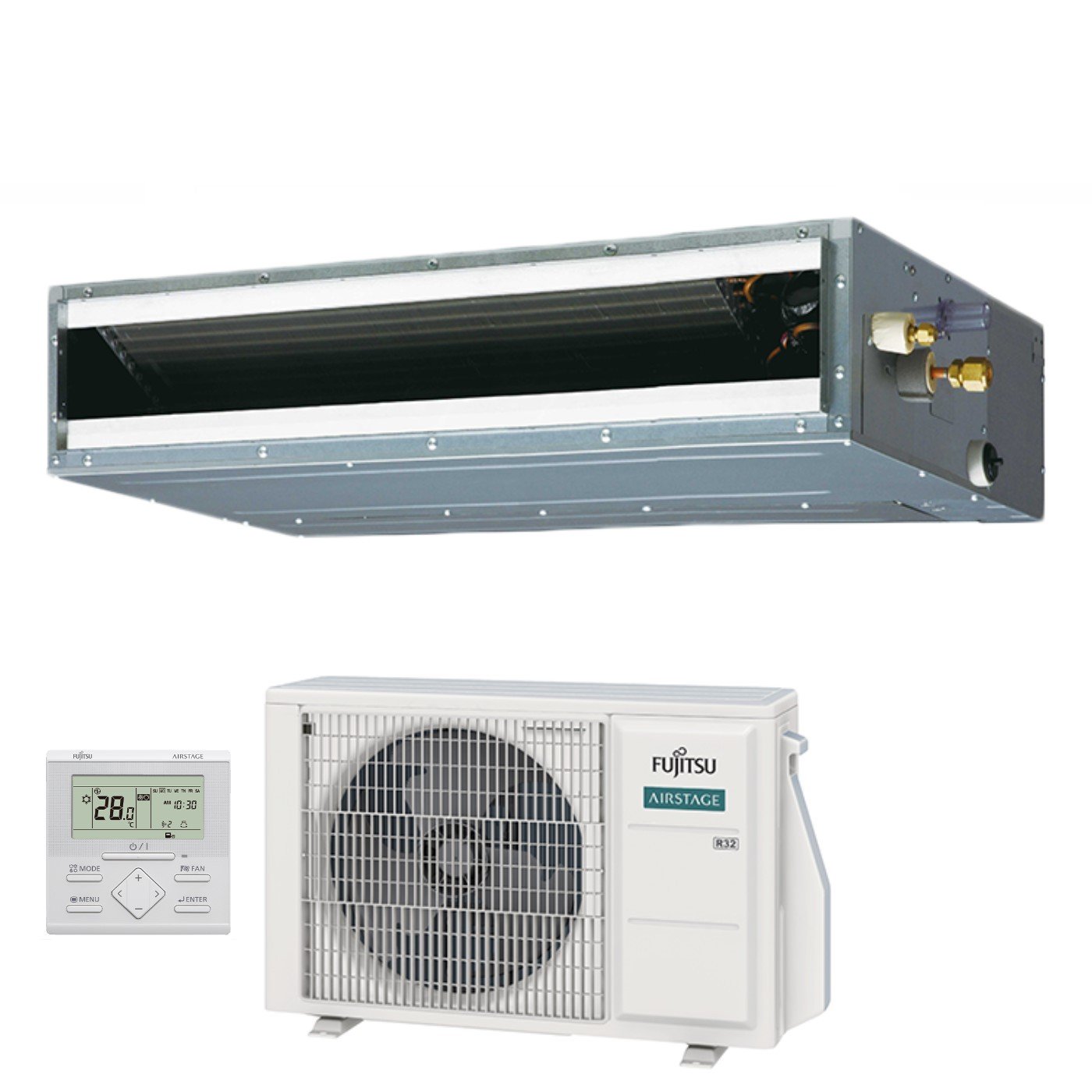 Condizionatore Climatizzatore Fujitsu Canalizzato Serie KL Eco R-32 9000 BTU ARXG09KLLAP/AOEG09KATA Wi-Fi Optional