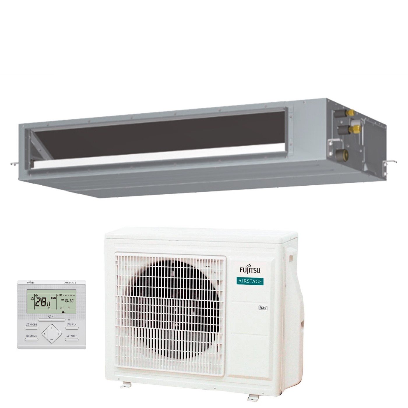 Condizionatore Climatizzatore Fujitsu Canalizzato Serie KMTAP ECO R-32 45000 BTU ARXH45KMTAP/AOEG45KATA Wi-Fi Optional
