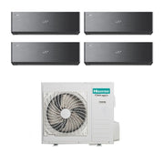Condizionatore Climatizzatore Hisense Quadri Split Inverter R-32 Serie Energy Pro X Black 9000+9000+12000+12000 BTU Con 5AMW105U4RQC Wi-Fi Integrato 9+9+12+12