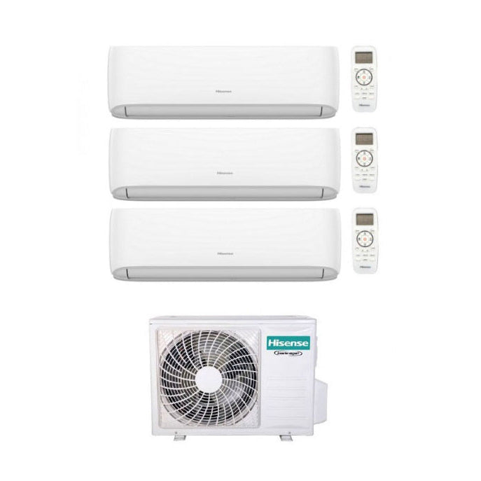 Condizionatore Climatizzatore Hisense Trial Split Inverter R-32 Hi-Comfort 9000+9000+12000 Btu Con 3AMW52U4RJC WiFi Integrato 9+9+12