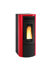 Termostufa a Pellet La Nordica Extraflame Modello COSTANZA IDRO 5.0 Da 16 Kw Colore Bordeaux