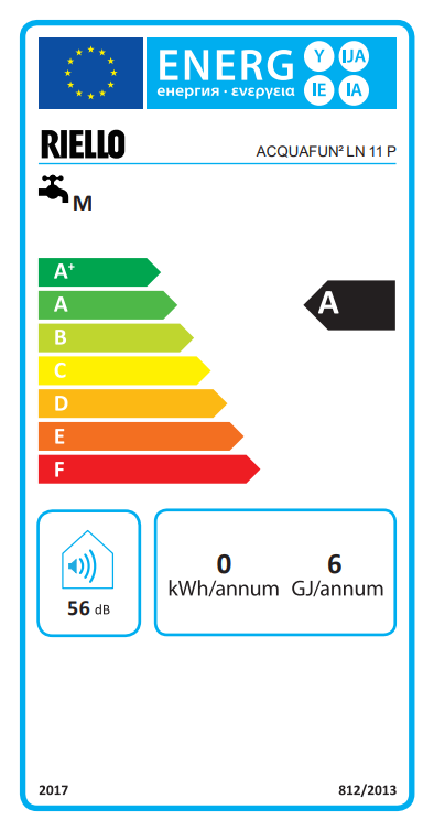 Scaldabagno a gas Riello Acquafun2 LN P 11 LT Metano Camera Aperta - Cod. 20213223