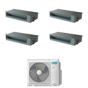Condizionatore Climatizzatore Hisense Quadri Split Inverter Canalizzato ADT 9000+9000+9000+9000 Con 4AMW81U4RJC Wi-Fi Optional - Comando Incluso