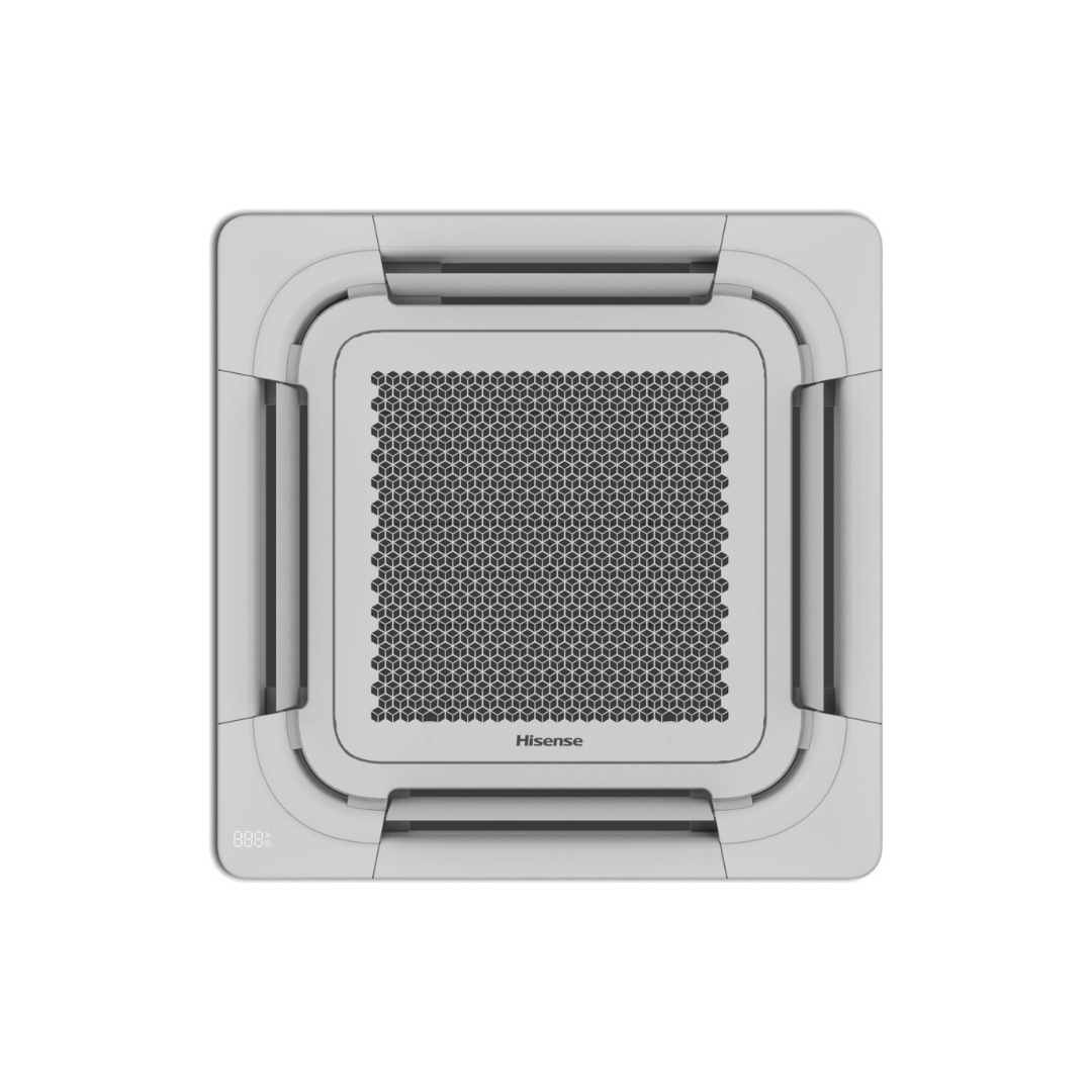 Condizionatore Climatizzatore Hisense Inverter Cassetta Round Flow 90x90 Monosplit Trifase R-32 48000 BTU AUC140UR4RKC8/AUW140U6RW8 Wi-Fi Optional - Comando Incluso