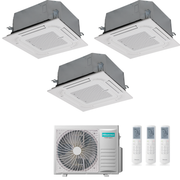Condizionatore Climatizzatore Hisense Trial Split Inverter a Cassetta 9000+9000+12000 Con 3AMW62U4RJC Wi-Fi Optional - Comando Incluso