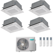 Condizionatore Climatizzatore Hisense Quadri Split Inverter a Cassetta 9000+9000+9000+12000 Con 4AMW81U4RJC Wi-Fi Optional - Comando Incluso