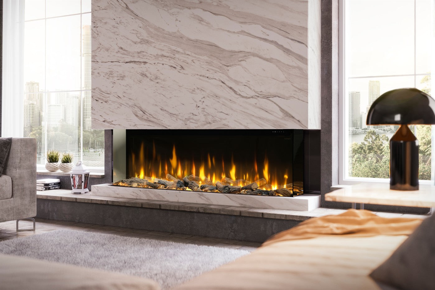 Camino Elettrico da Incasso MaisonFire Modello IGNITE BOLD 74 (188 cm) - Dimplex - distribuito da MaisonFire con Garanzia Italia