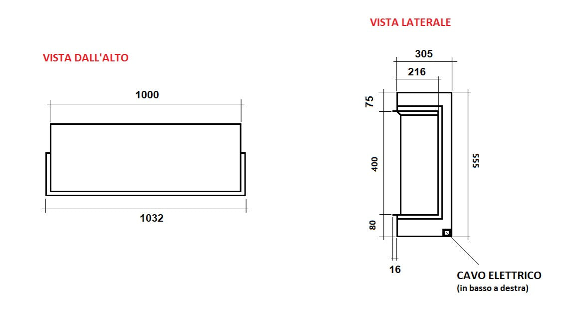 Camino Elettrico da Incasso MaisonFire Modello LEPIAKI 100 - Dimplex - distribuito da MaisonFire con Garanzia Italia