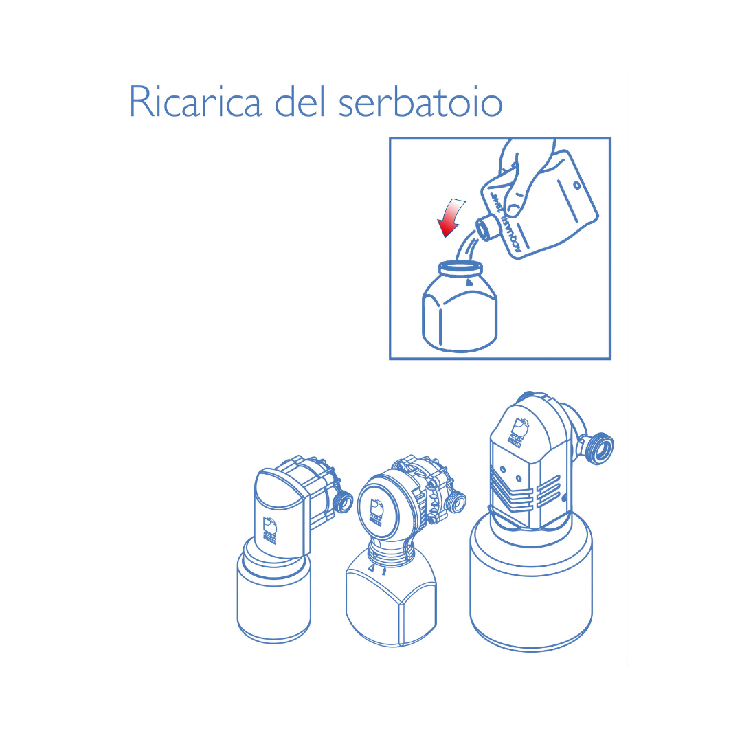 Acqua Brevetti Ricarica Liquido Anticorrosivo e Antincrostante per Pompe Minidos e Bravados ACQUASIL 20/40 1 Kg  - Cod. PC002