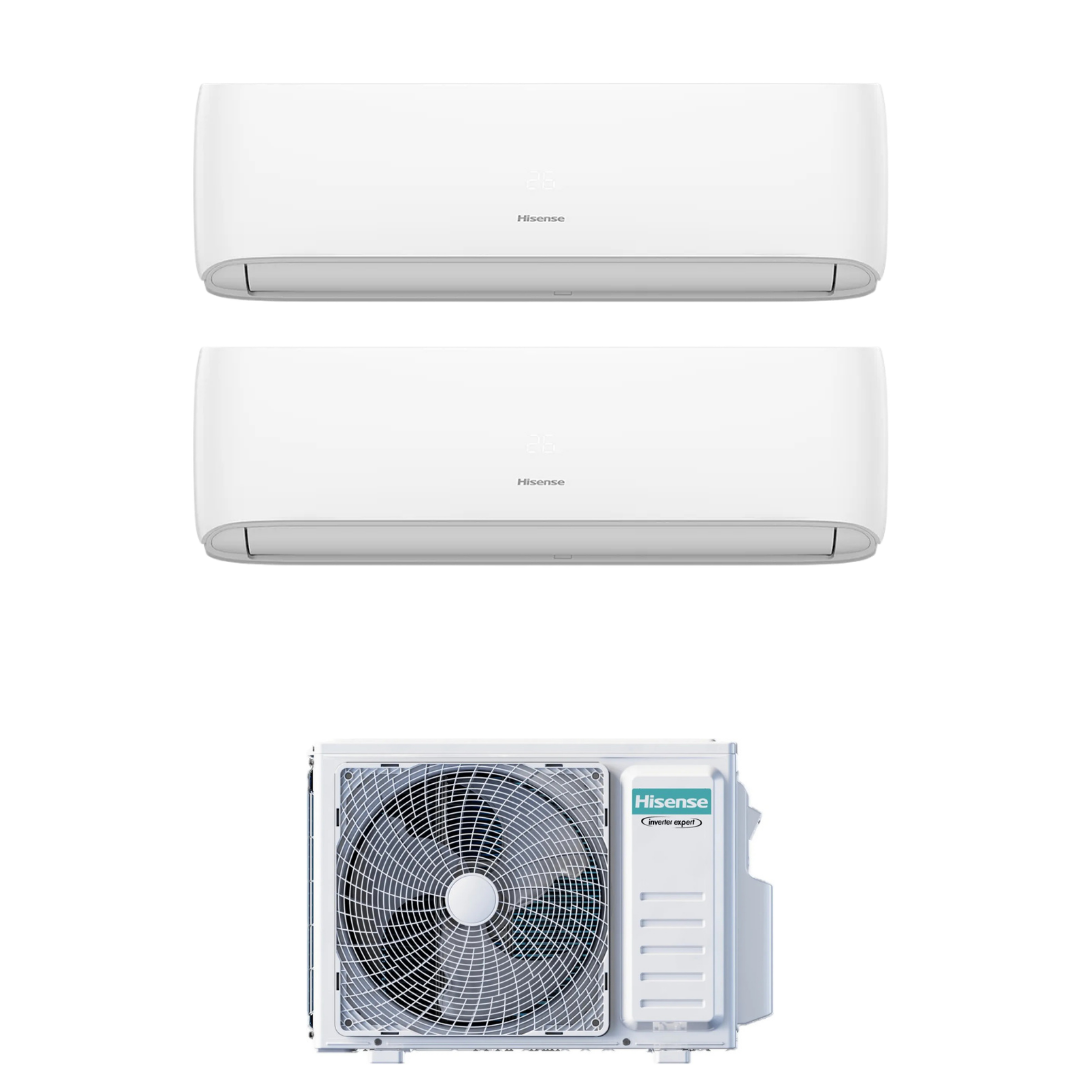 Condizionatore Climatizzatore Hisense Dual Split Inverter R-32 Hi-Comfort 9000+9000 BTU Con 2AMW35U4RGC WiFi Integrato 9+9