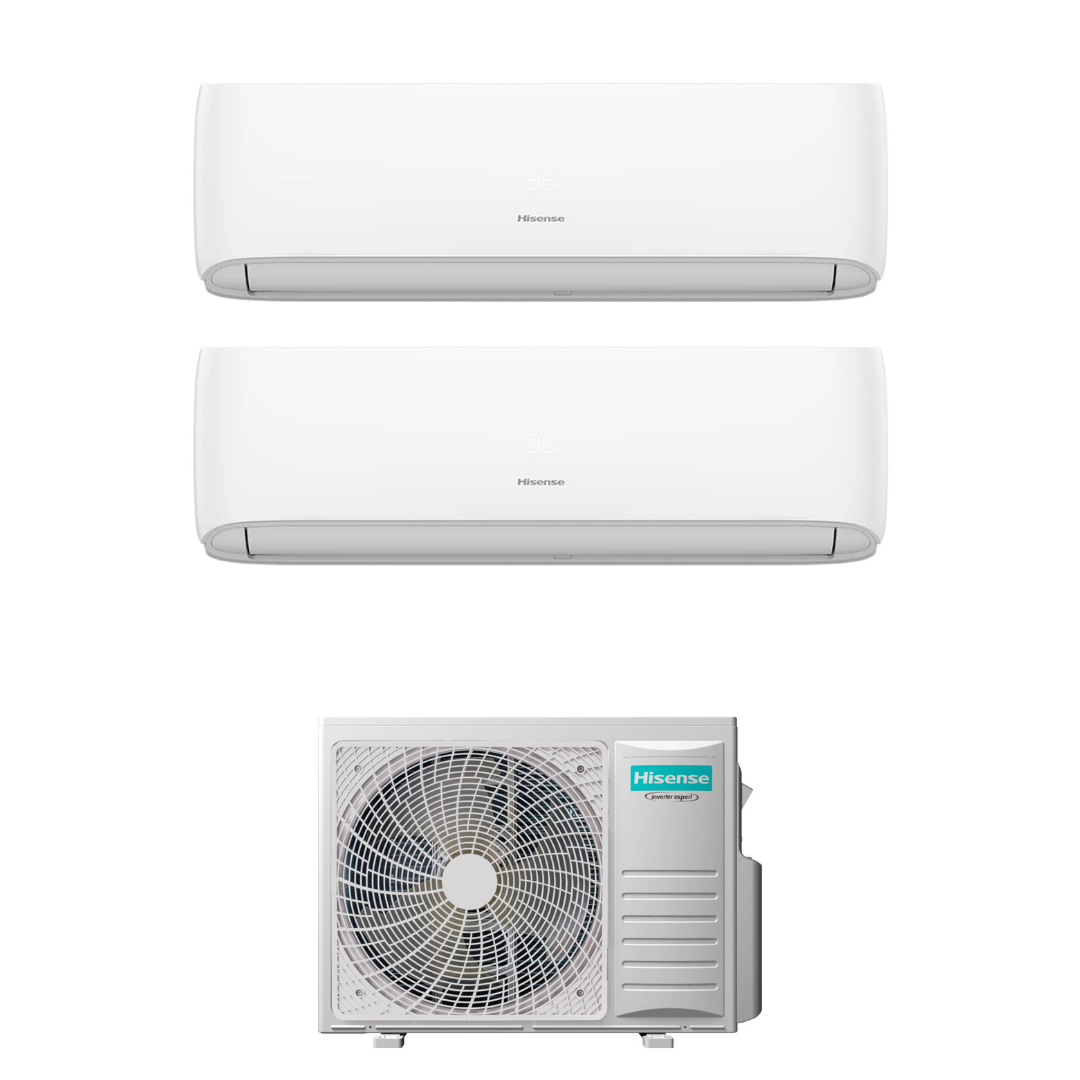 Condizionatore Climatizzatore Hisense Dual Split Inverter R-32 Hi-Comfort 9000+12000 Btu con 2AMW42U4RGC WiFi Integrato 9+12