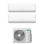 Condizionatore Climatizzatore Hisense Dual Split Inverter R-32 Hi-Comfort 7000+7000 BTU con 2AMW42U4RGC WiFi Integrato 7+7