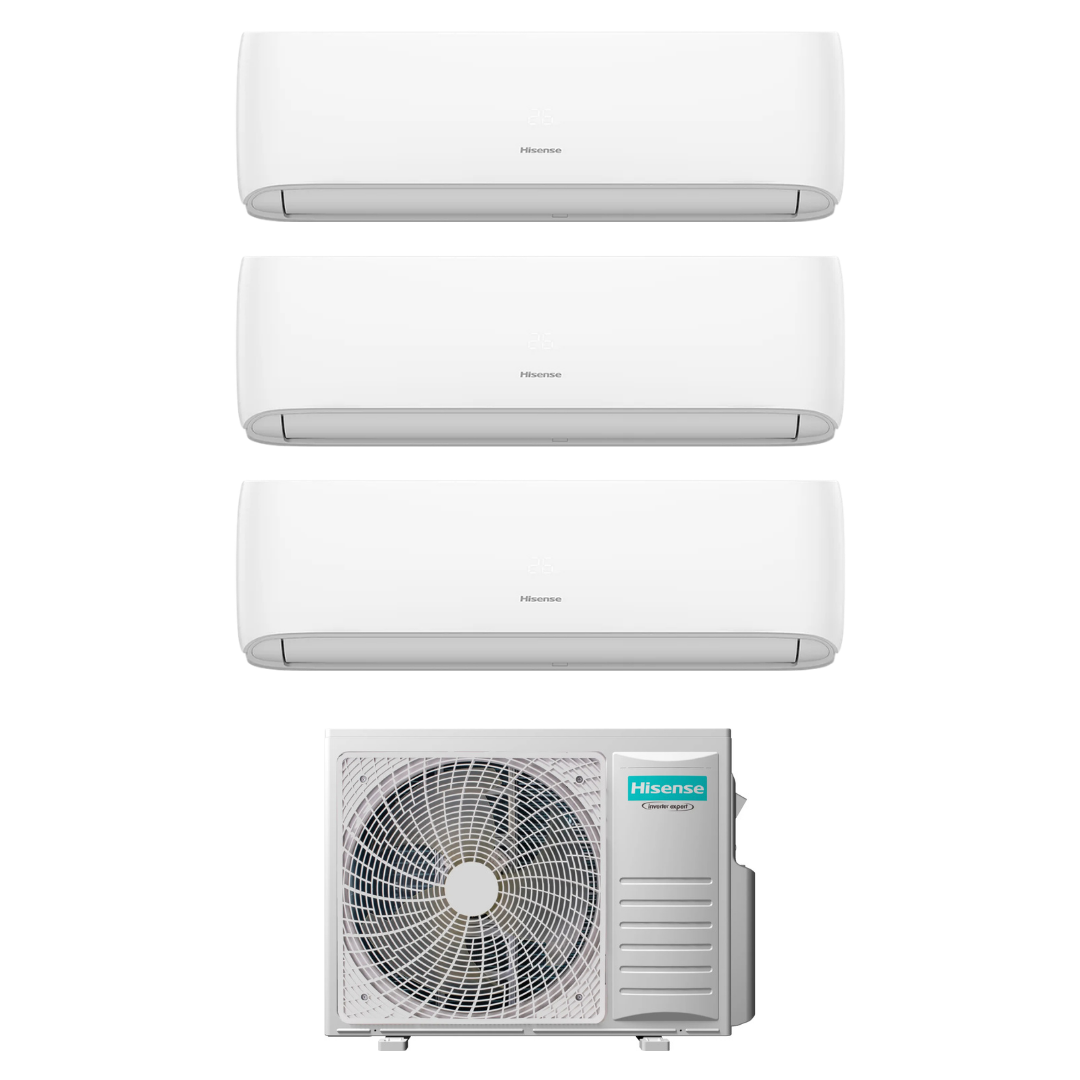 Condizionatore Climatizzatore Hisense Trial Split Inverter R-32 Hi-Comfort 9000+9000+12000 Btu Con 3AMW52U4RJC WiFi Integrato 9+9+12