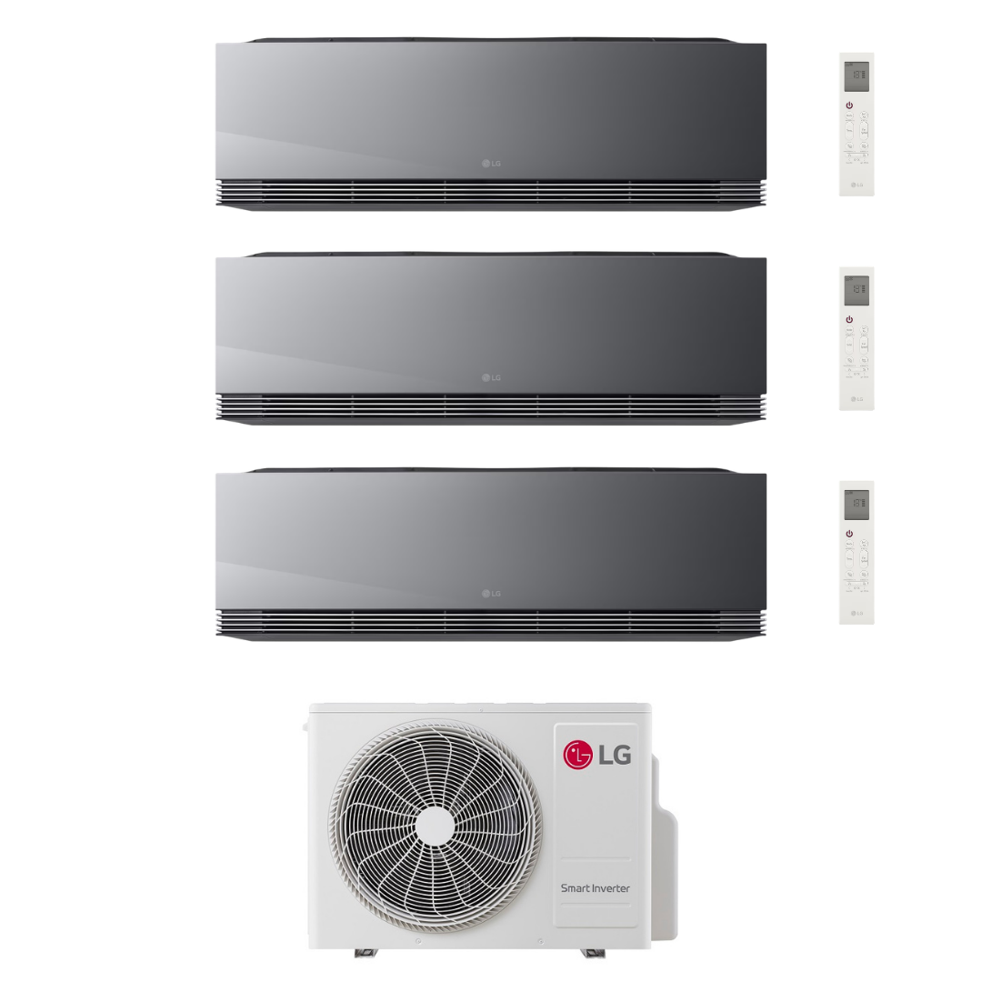 Condizionatore Climatizzatore LG Trial Split Inverter R-32 ARTCOOL Mirror Al Air 9000+9000+12000 BTU Wi-Fi Integrato Con MU3R21 9+9+12