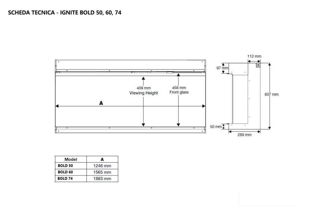 Camino Elettrico da Incasso MaisonFire Modello IGNITE BOLD 74 (188 cm) - Dimplex - distribuito da MaisonFire con Garanzia Italia