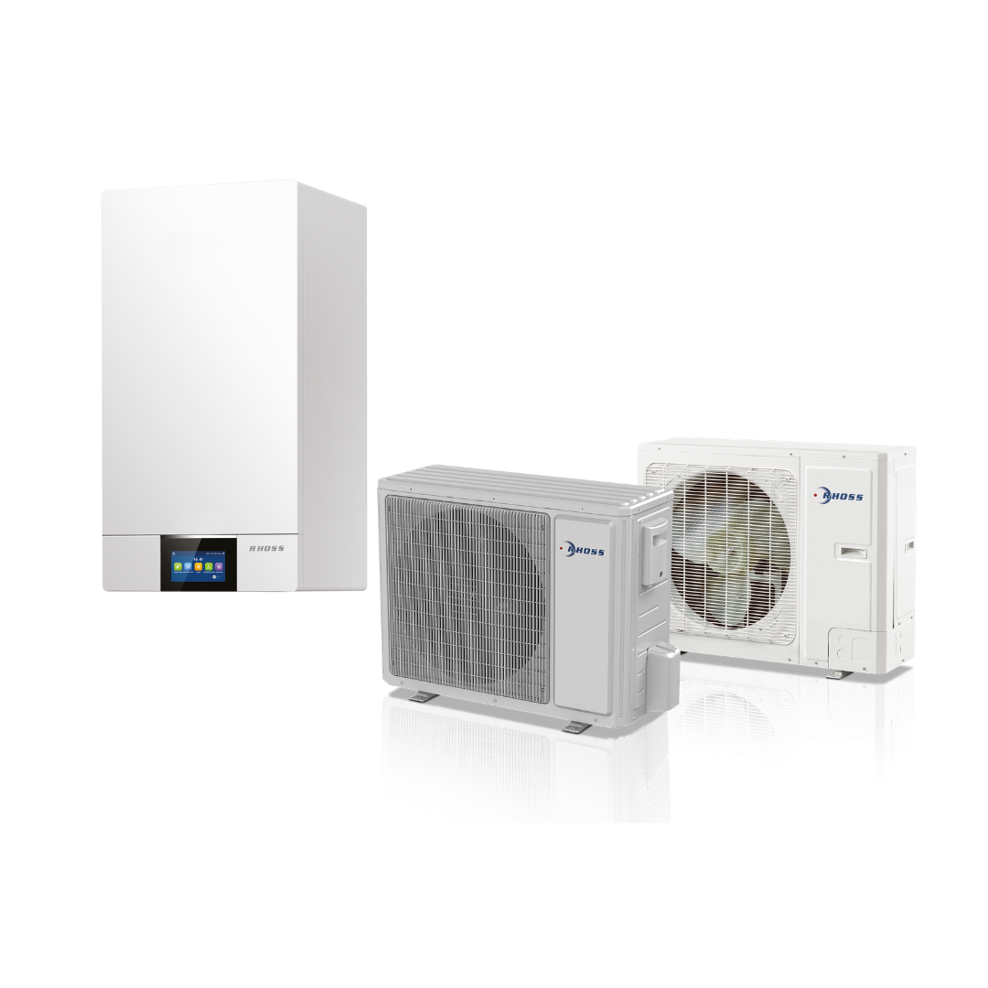 Pompa di Calore Aria/Acqua a Due Sezioni Inverter Rhoss Electa-Ecos-B 4 kW MHAITI 104 + IUB 06 R-32 A+++