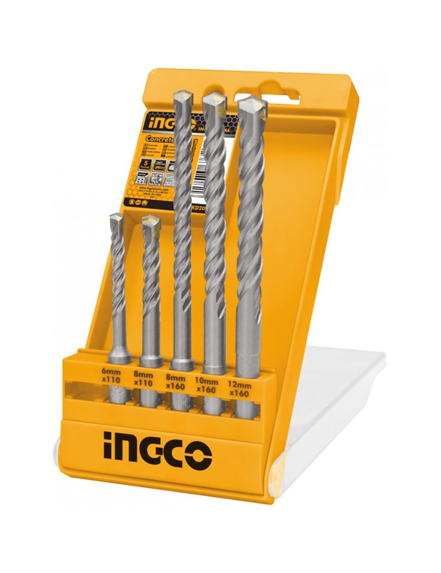 INGCO Set 5 Punte SDS Trapano Per Muratura