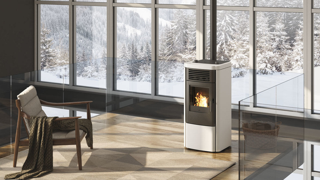 Stufa a Pellet EdilKamin Modello Klik Da 8,3 Kw - Vari Colori