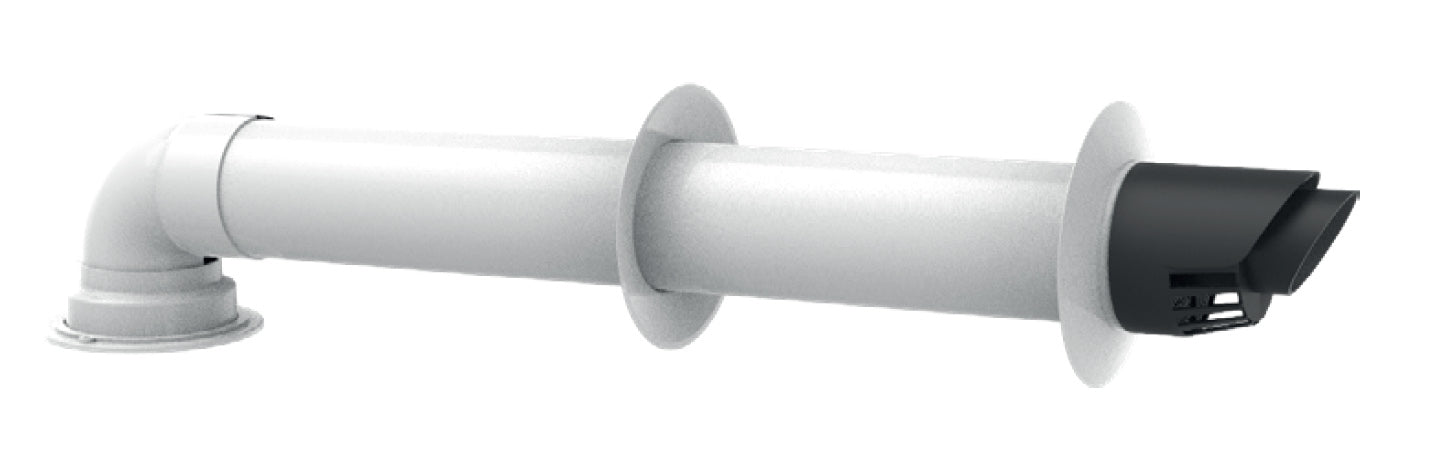 Kit coassiale 60/100 per scarico fumi in PP mod. 004 - KQ004.060100