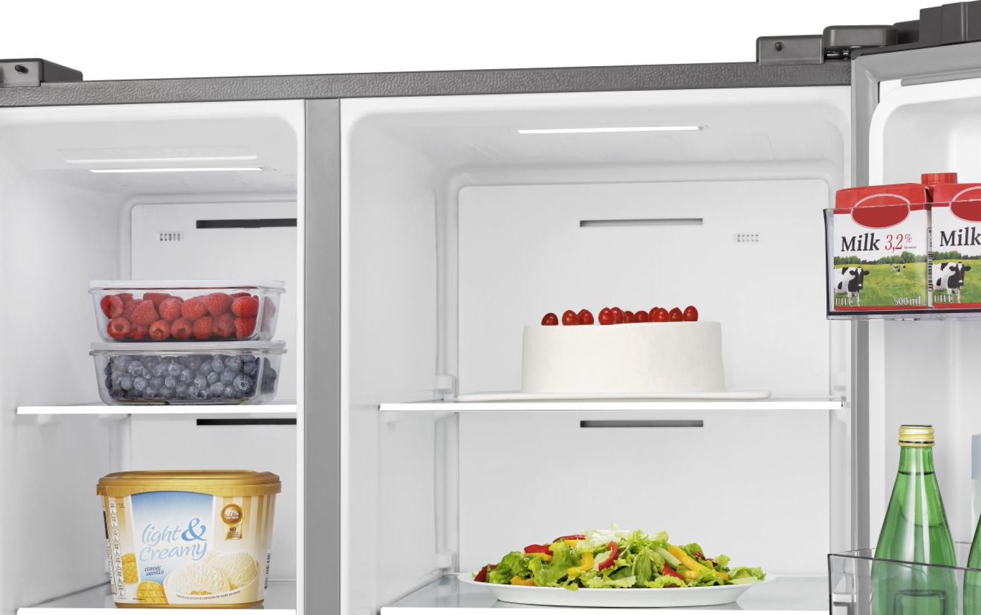 Frigorifero Side-by-Side Libera Installazione Hisense RS840N4WCE 649L Classe E Acciaio Inox