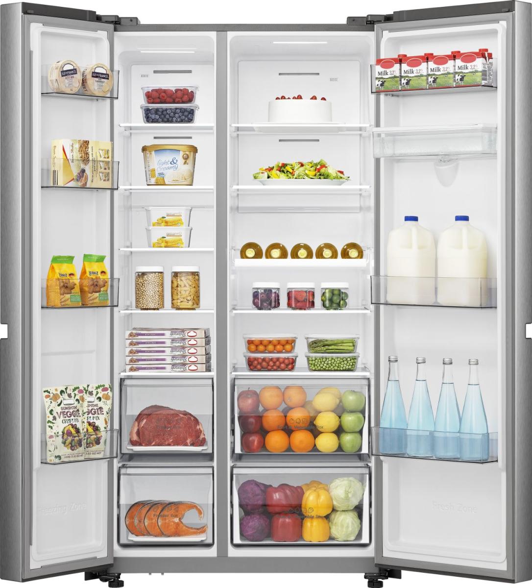 Frigorifero Side-by-Side Libera Installazione Hisense RS840N4WCE 649L Classe E Acciaio Inox