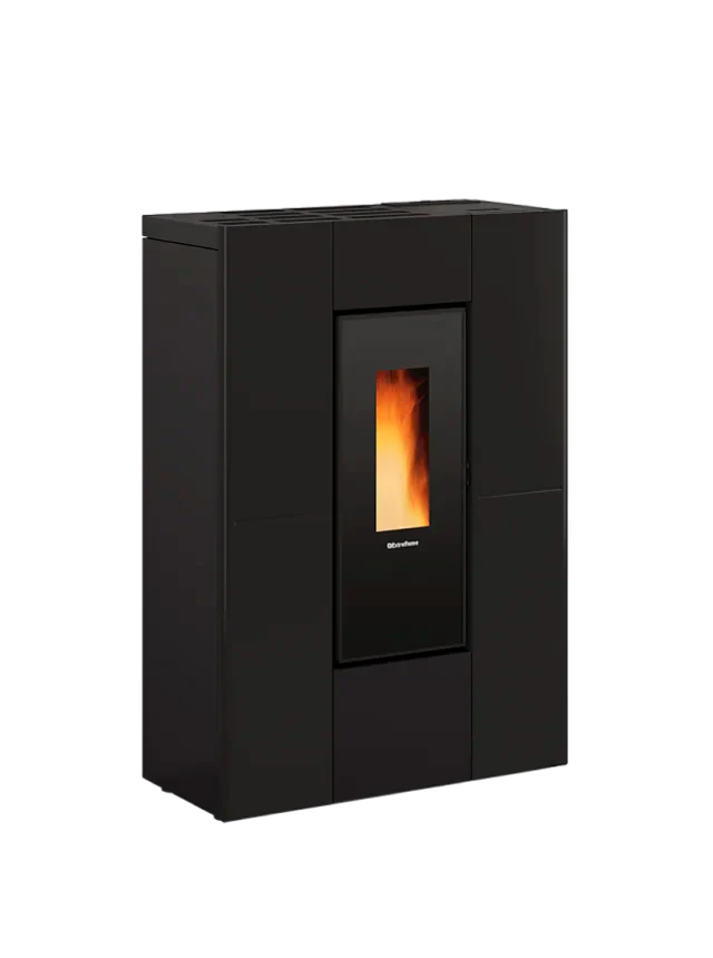 Stufa A Pellet Canalizzata La Nordica Extraflame Modello MARILENA PLUS 5.0 Da 8 kW Colore Nero