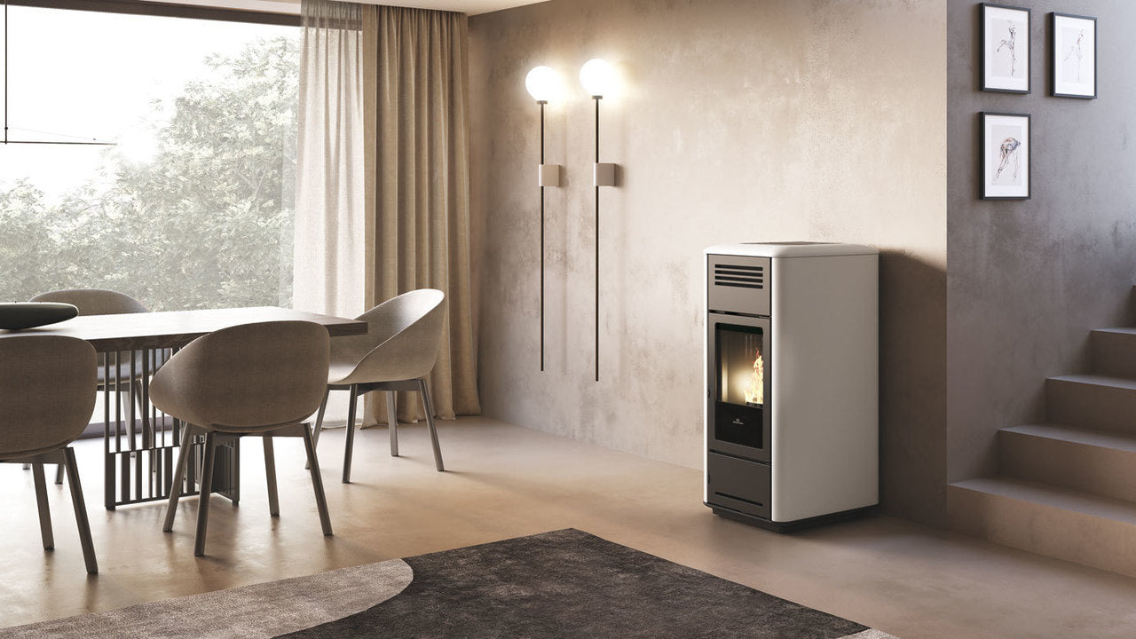 Termostufa a Pellet EdilKamin Modello Milla H 15 Evo Da 15 Kw - Vari Colori