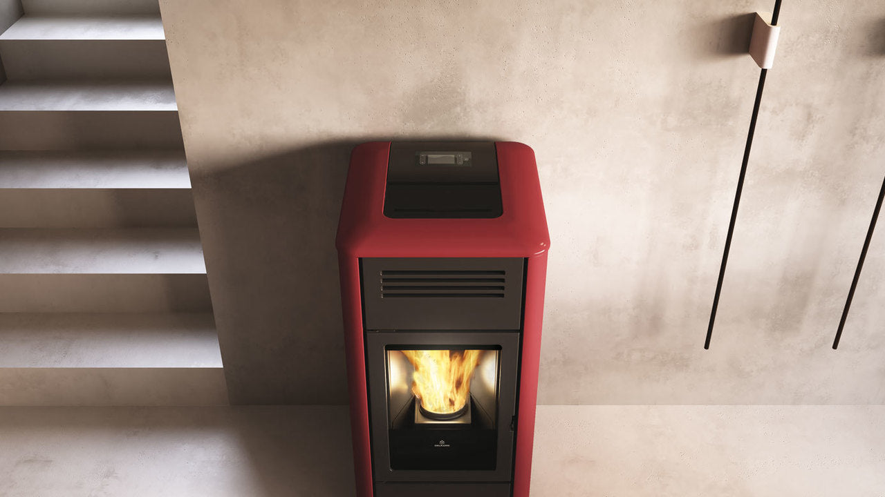 Termostufa a Pellet EdilKamin Modello Milla H 15 Evo Da 15 Kw - Vari Colori
