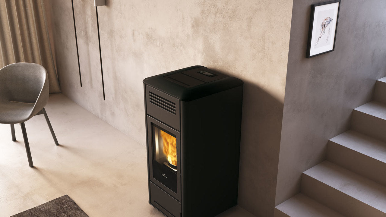 Termostufa a Pellet EdilKamin Modello Milla H 15 Evo Da 15 Kw - Vari Colori