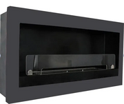 TECNOAIR SYSTEM Camino a Bioetanolo Ruby Da Parete Modello VERONA Da 3,0 kW - Colore Nero - COD. 573