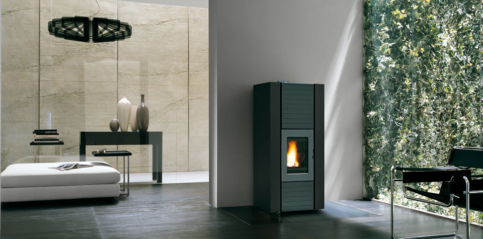Termostufa a Pellet Palazzetti Ecofire Martina Idro Lux 15 Kw - Vari Colori