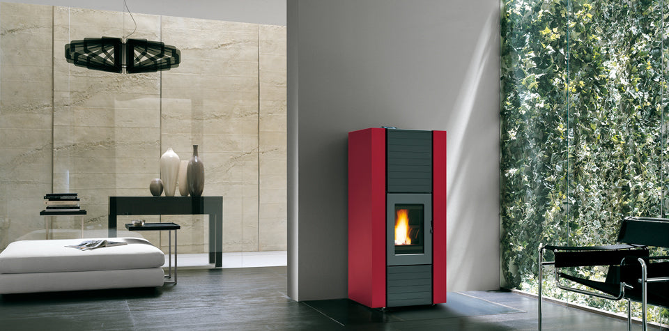 Termostufa a Pellet Palazzetti Ecofire Martina Idro Lux 15 Kw - Vari Colori