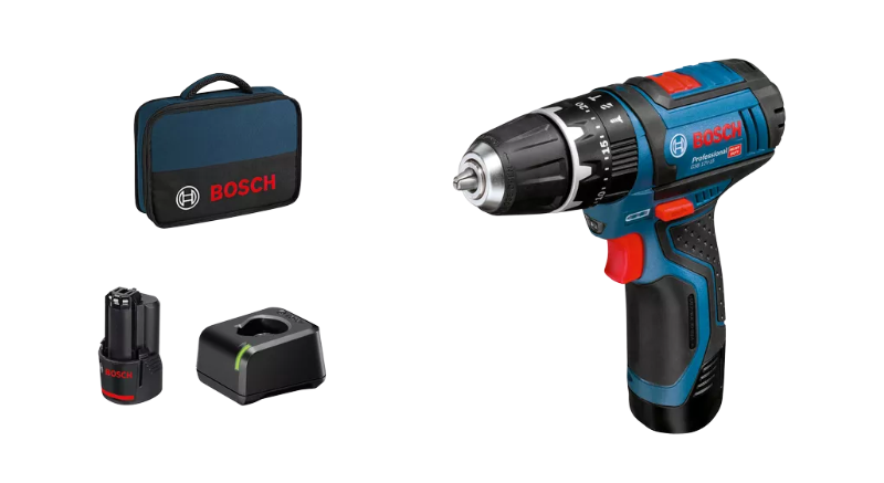 Trapano Avvitatore a Batteria Bosch Modello GSB 12V-15 Professional 2 BATT. 2,0AH