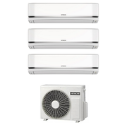 Condizionatore Climatizzatore Hitachi Trial Split Inverter AirHome 800 9000+9000+18000 BTU Con RAM-G68N3HA(B)E Wi-Fi Integrato 9+9+18