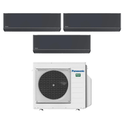Condizionatore Climatizzatore Panasonic Trial Split Inverter Etherea Grigio Grafite R-32 9000+9000+15000 con CU-3Z68TBE Wi-Fi Integrato