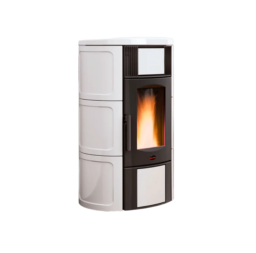 Termostufa a pellet La Nordica Extraflame mod. Iside Idro H15 18,1 kW Bianca