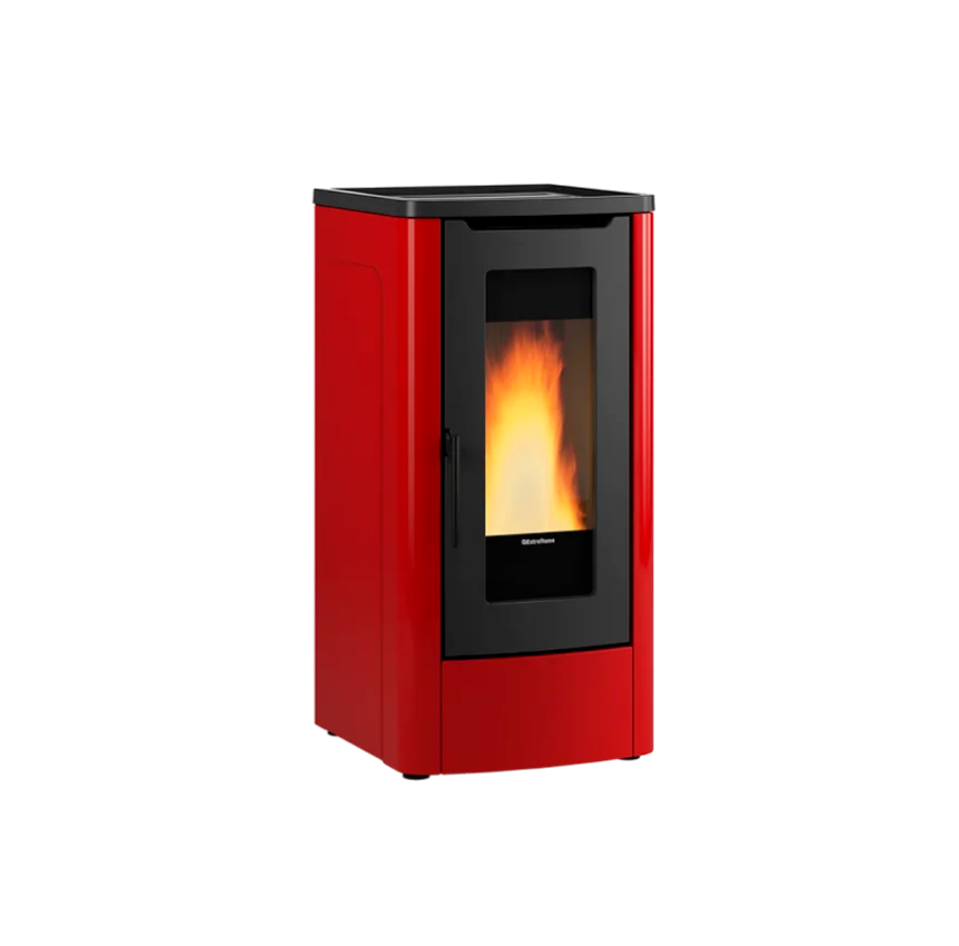 Stufa a Pellet Ventilata La Nordica Extraflame Modello Dahiana VFS 10 Kw Colore Bordeaux