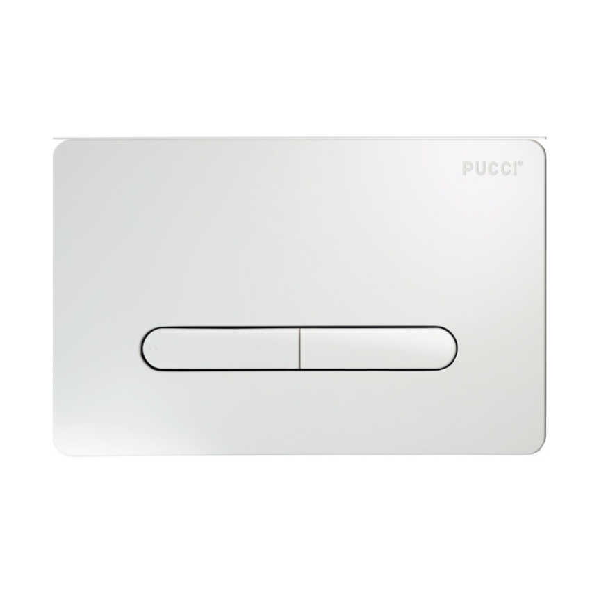 Placca di Comando ECO Linea Tratto BIANCA Per Risciacquo (2 PULSANTI) Cod. 80130570