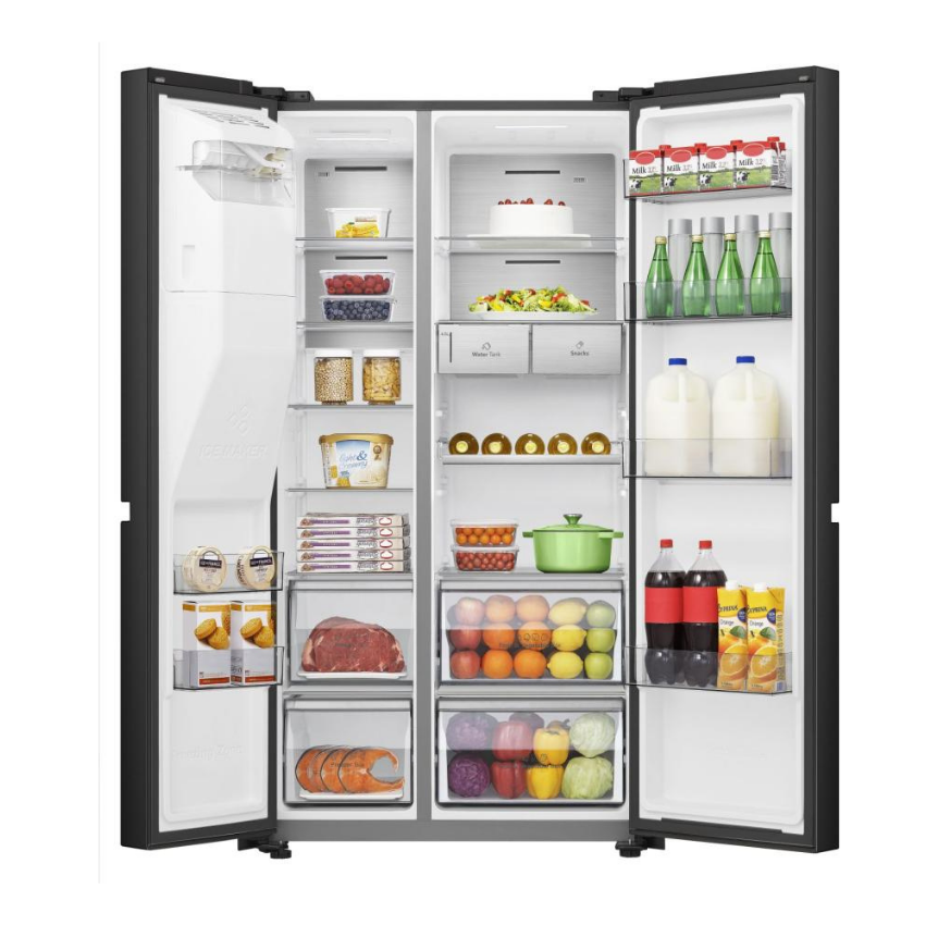 Frigorifero Side-by-Side Libera Installazione Hisense RS818N4TFE 632L Classe E Nero