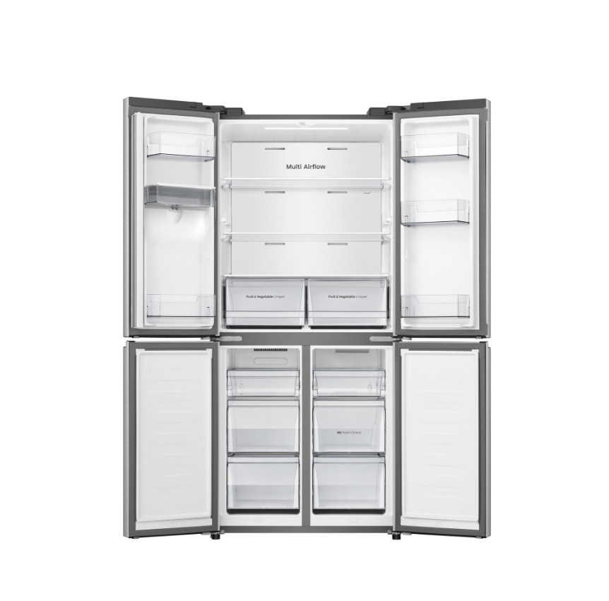 Frigorifero Americano 4 Porte Libera Installazione Hisense RQ5P470SMIE 460L con Dispenser Acqua Classe E