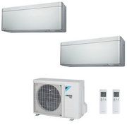 Condizionatore Climatizzatore Daikin Bluevolution Dual Split Inverter Stylish New Total Silver R-32 Wi-Fi 12000+12000 Con 2MXM50A(9)