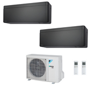 Condizionatore Climatizzatore Daikin Bluevolution Dual Split Stylish New Total Black R32 Wi-Fi 7000+7000 BTU Con 2MXM40A(9)