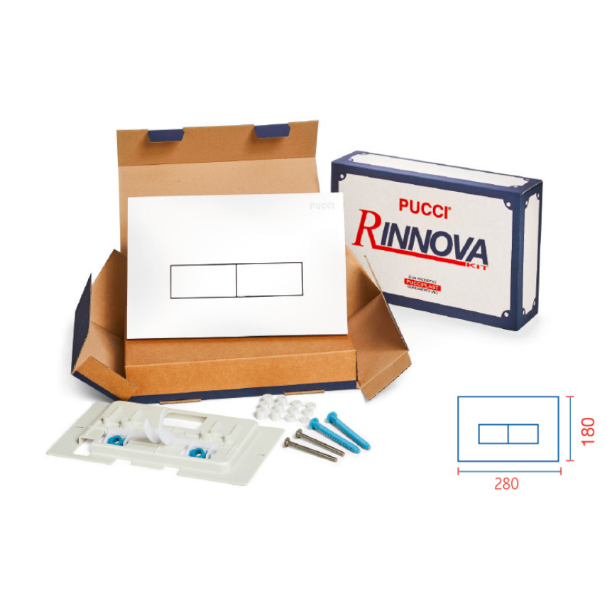 Pucciplast Rinnova Kit Di Trasformazione Per Placche Serie Eco BIANCA 10 mm Cod. 80179580