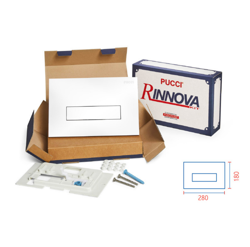 Pucciplast Rinnova Kit Di Trasformazione Per Placche Serie Sara Linea BIANCA 4,7 mm Cod. 80139660
