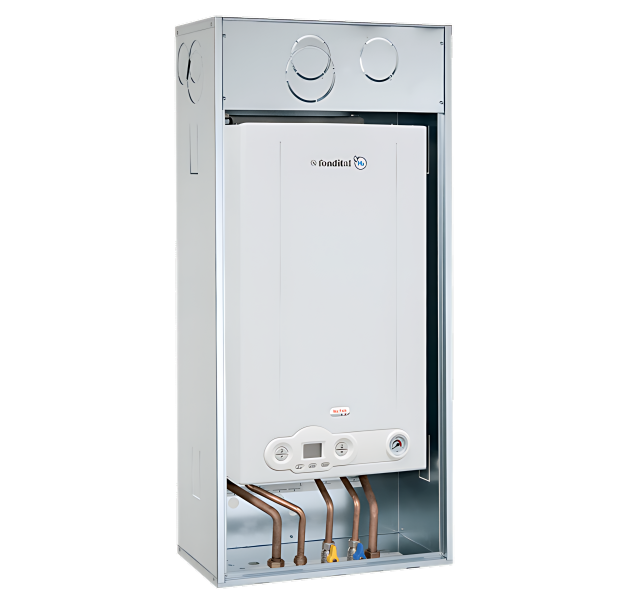 Caldaia a Condensazione Fondital Modello Ischia IN KC S 24 Kw Metano Cod. KIII02KC24 - Senza Cassone - Completa di Kit Scarico Fumi