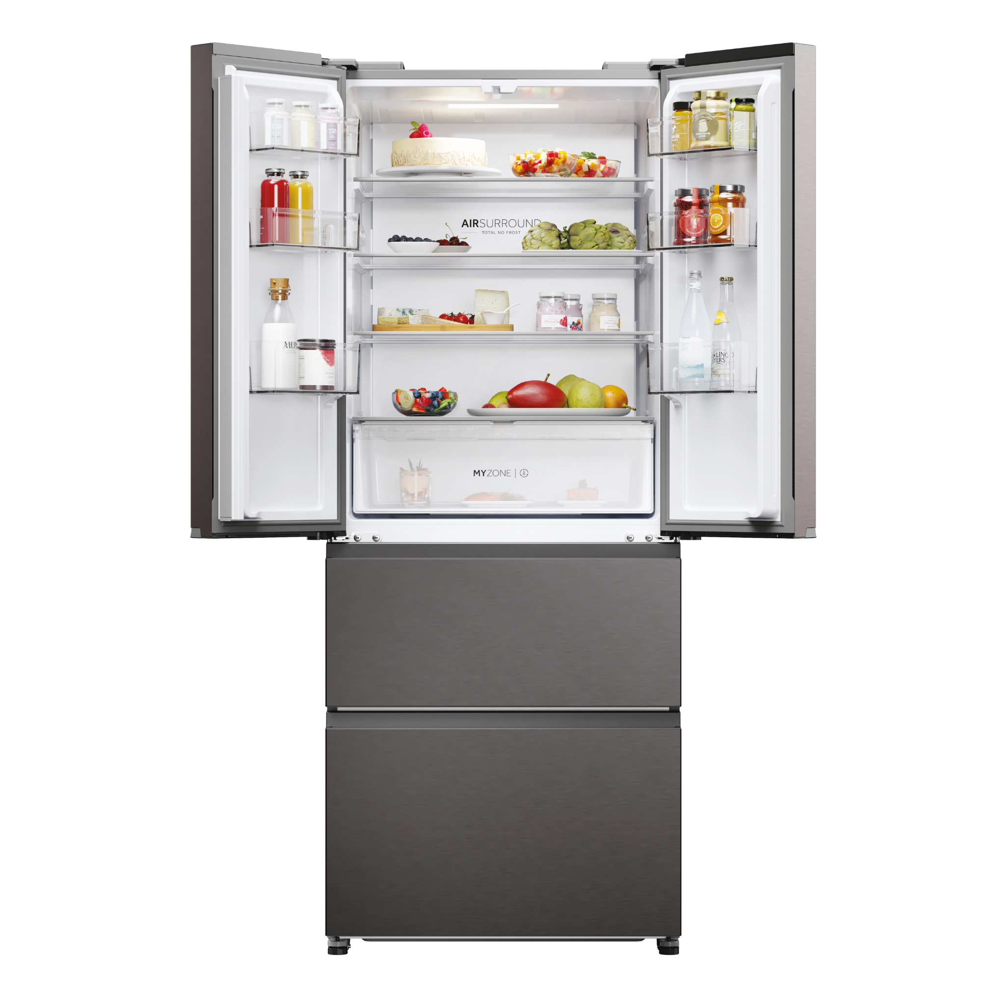Frigorifero Side-by-Side Libera Installazione Haier HFR3718ENMD 402L Classe E Acciaio inox