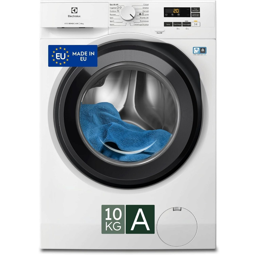 Lavatrice Libera Installazione Caricamento Frontale Electrolux SensiCare 600 EW6F110G 10 kg 1400 Giri/min Bianco Classe A